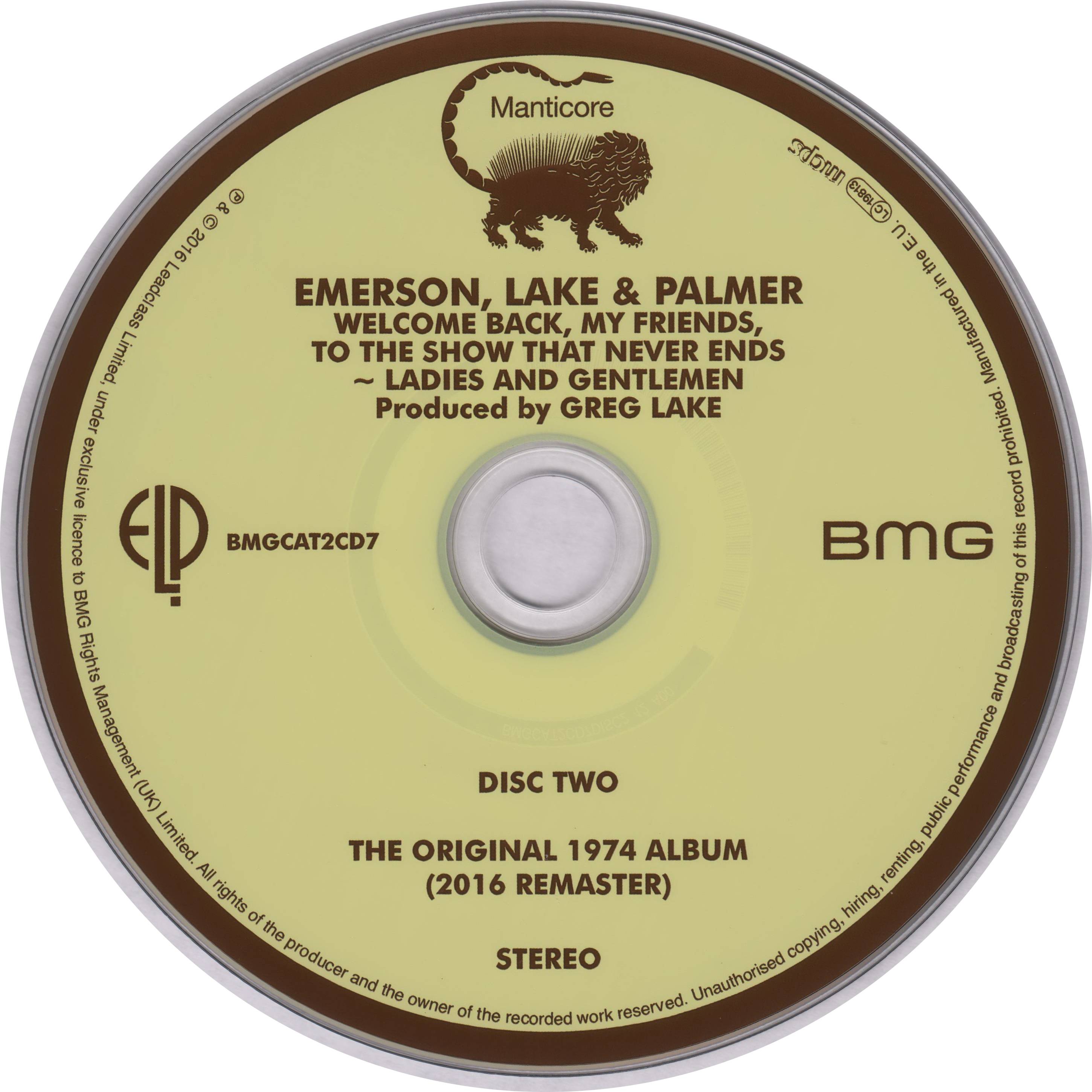 Emerson, Lake and Palmer Welcome Back My Friends [cd2 eu] | CD Covers ...